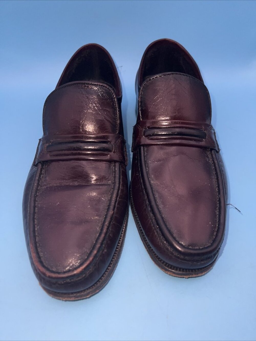 Florsheim Men’s Penny Loafers Shoes Size 8.5D Red Cherry Leather Slip On 17089